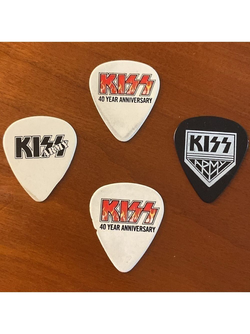 KISS band guitar Picks-set of 4 picks -kiss Army Pick- kiss 40 years anniversary
